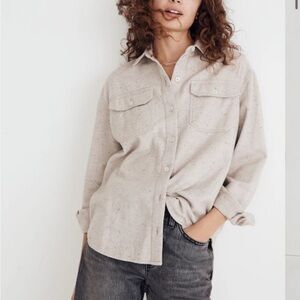 Madewell Donegal Flannel Kentwood Oversized Shirt-Jacket